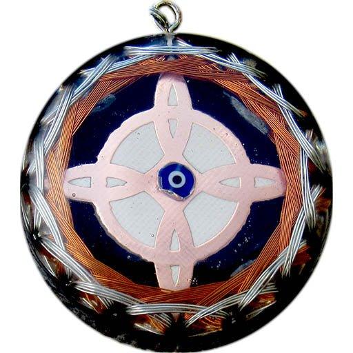 Witch's Knot and Turkish Eye Biomagnetic Healing and Protection Necklace - Metayantra