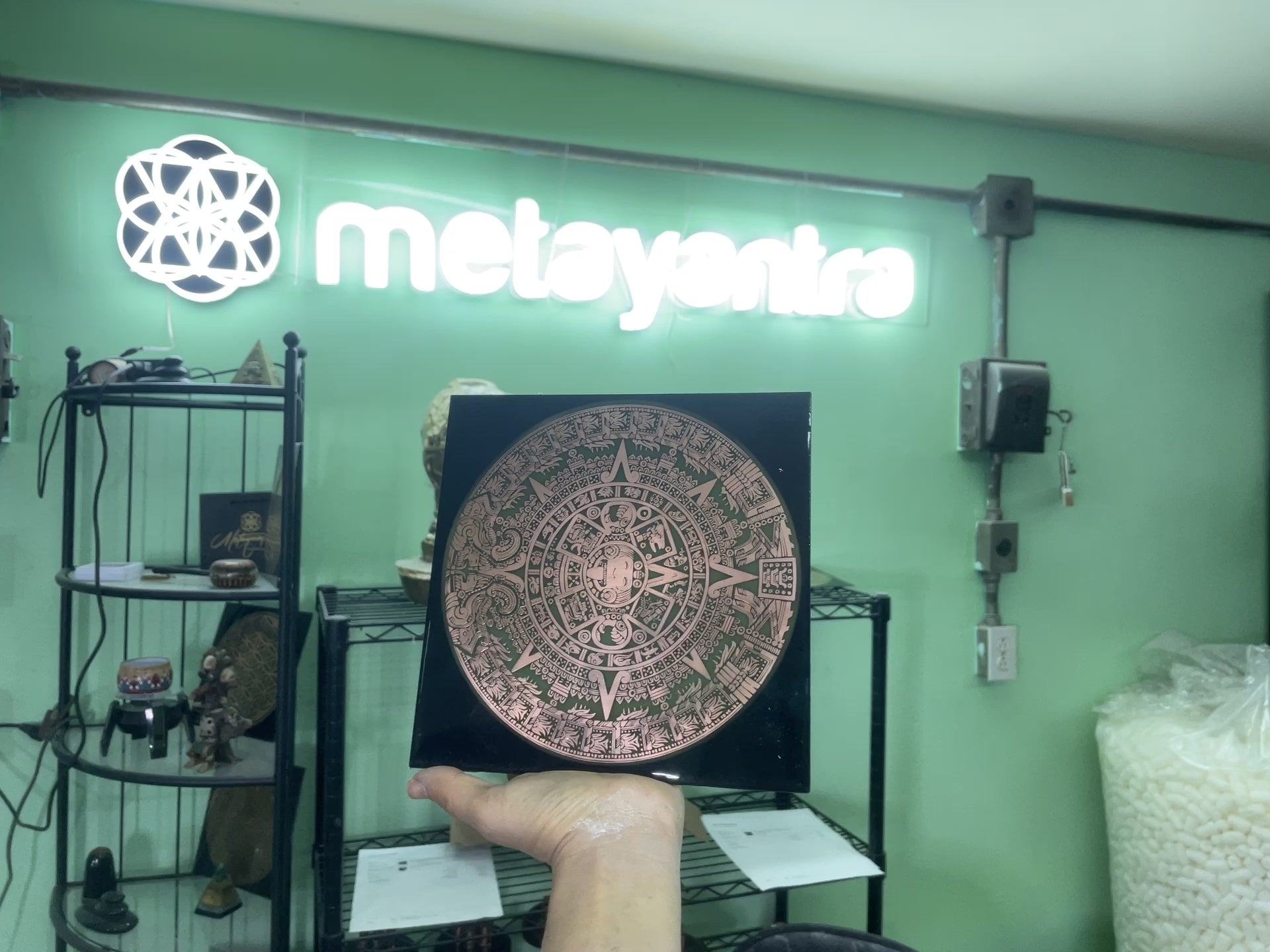 Aztec Calendar Astral Projector (Sun Stone) - Unleash Cosmic Harmony: Elevate your energy 🌌🔮