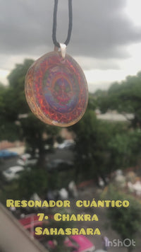 Metayantra Quantum Resonator Necklace 7th Chakra Sahasrara for spiritual connection: Quartz, copper and sacred geometry