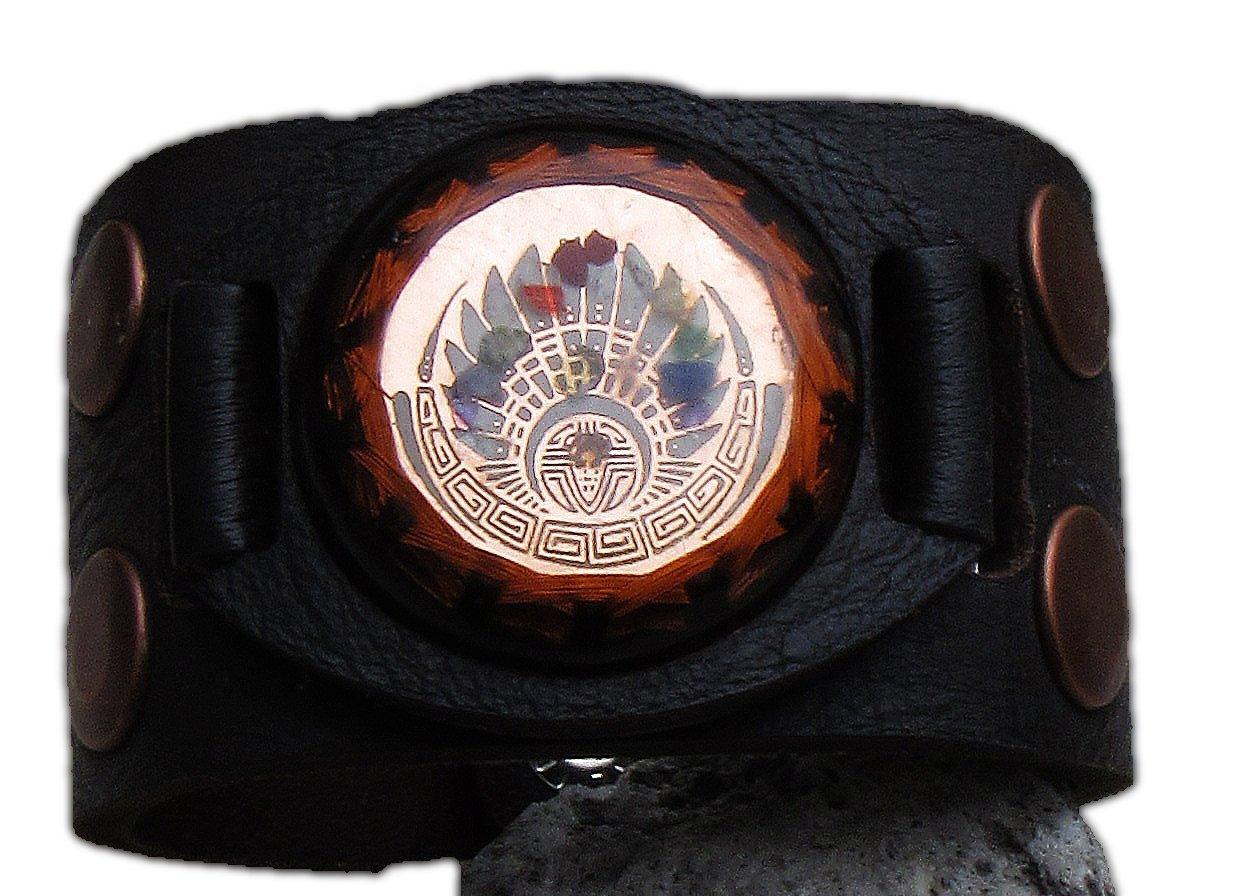 Bracelet with Quetzalcoatl Crop Circle 7 Chakra Aligner Quantic Resonator