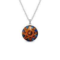 Thumbnail for Dark Magic Protector Pendant Kalachakra 14k Gold Protective Crystals