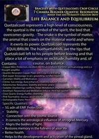 Thumbnail for Bracelet with Quetzalcoatl Crop Circle 7 Chakra Aligner Quantic Resonator - Metayantra Consciencia