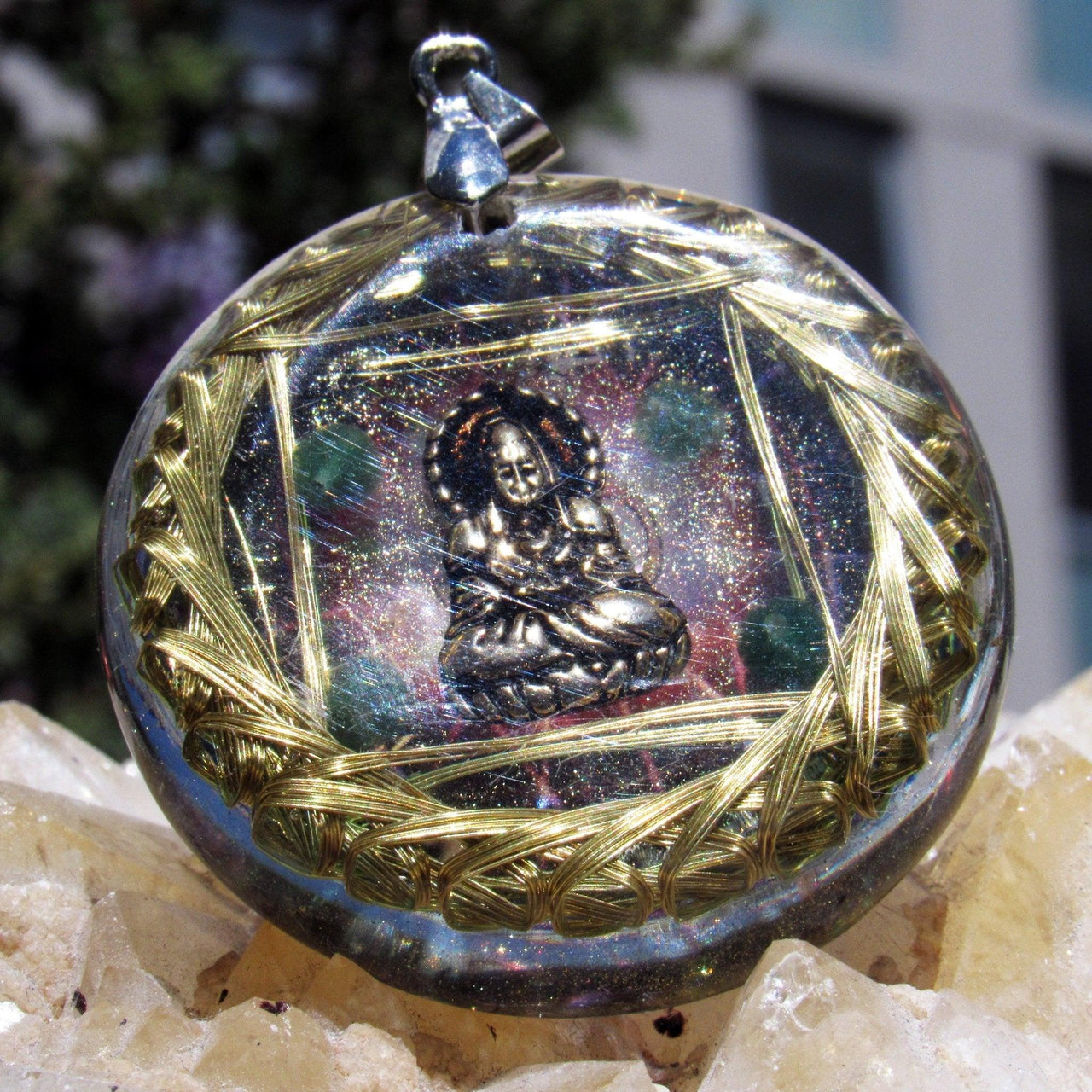 Buddah Gold Plated 4th Chakra Development Meditation Device 24 Vortex - Metayantra Consciencia