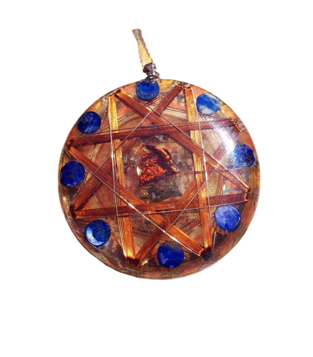 Dark Magic Protector Kalachakra 14k Gold Protective Crystals - Metayantra Consciencia