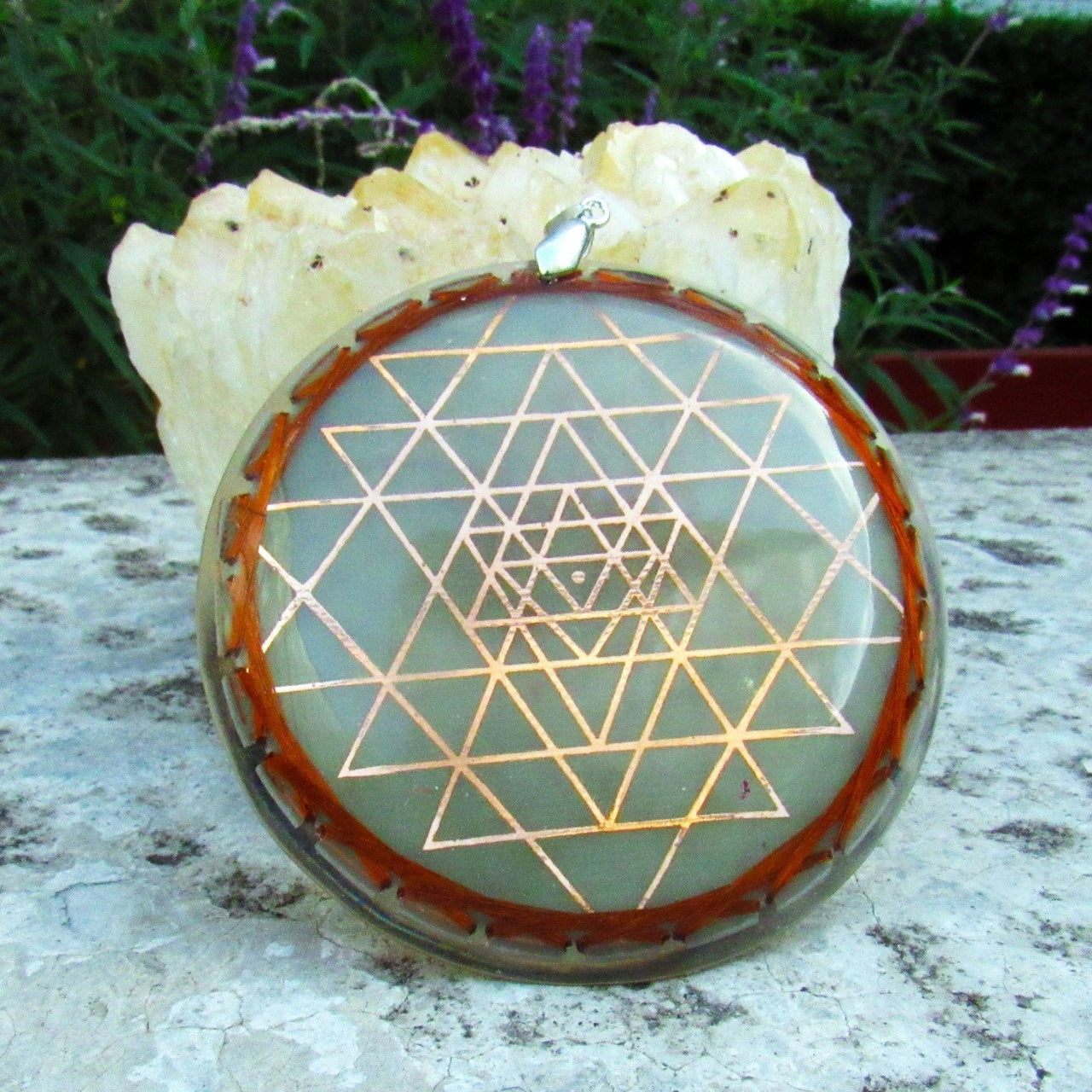 Double Sri Yantra Moldavite Cosmic Sensor - Metayantra WorldWide