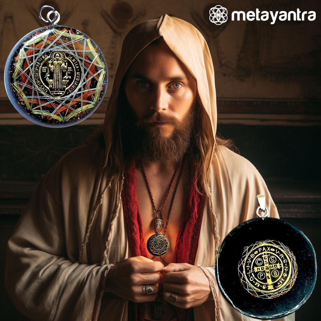 ✨🔮 Orgonite Necklace: Miracle Generator with St. Benedict Medal 🙏🛡️ Total Protection Against Witchcraft and Negative Energies