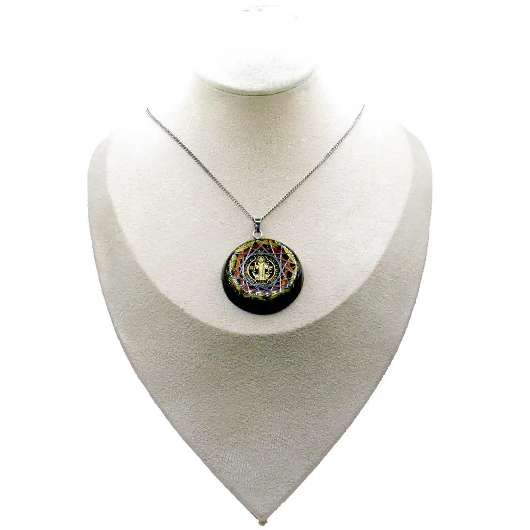 ✨🔮 Orgonite Necklace: Miracle Generator with St. Benedict Medal 🙏🛡️ Total Protection Against Witchcraft and Negative Energies