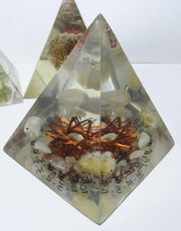 Thumbnail for White Tara Mantra Citrine 12 Vortex Pyramid - Metayantra Consciencia